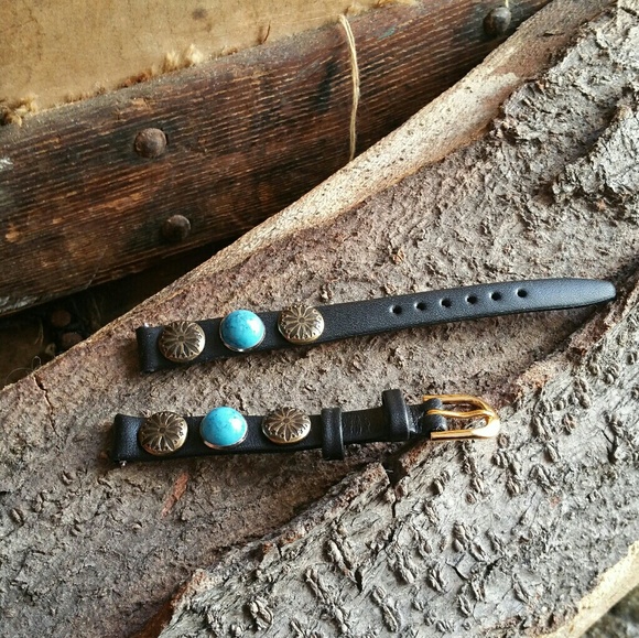 Studded Leather Watch Band - Picture 2 of 8